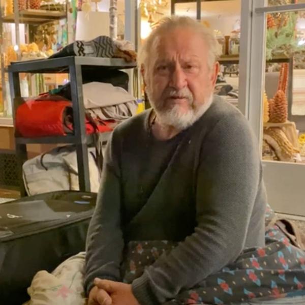 Photo of homeless man